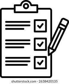 Evaluation icon with line style
