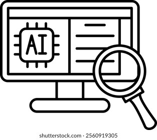 Evaluation Icon - Line Style - How to use AI Theme