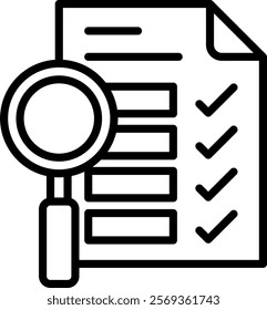 Evaluation Icon Line Vector Illustration