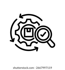 Ilustración vectorial de línea de ícono de evaluación