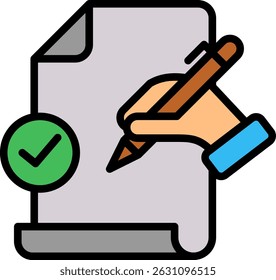 Icono de evaluación Ilustración vectorial de color lineal