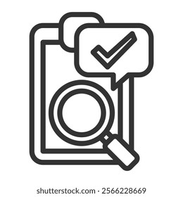 Evaluation Icon Lineal Style Vector Illustration