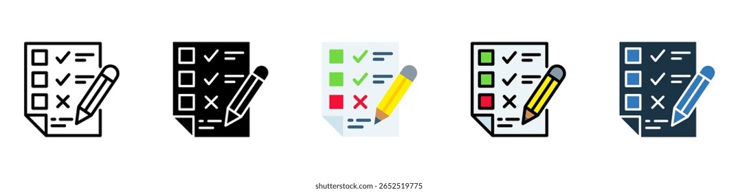 Evaluation Icon Multiple Style Vector Illustration
