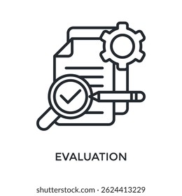 Estilo de esquema de icono de evaluación. Ilustración vectorial Para El Diseño gráfico