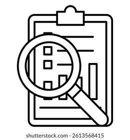 Evaluation icon represented by Evaluation symbol Line style.