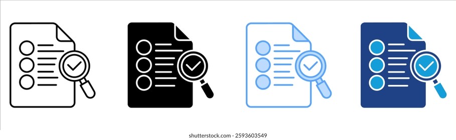 Evaluation Icon Set Multiple Style Collection