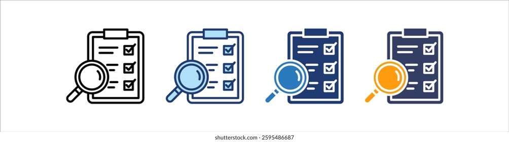 Evaluation Icon Set Multiple Style Collection
