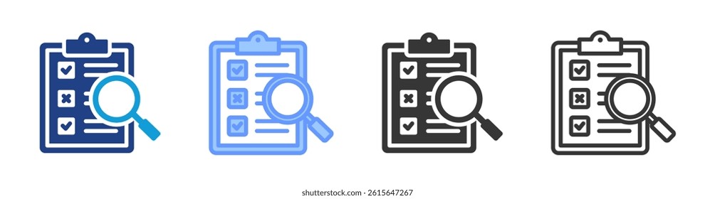 Evaluation icon set multiple style collection