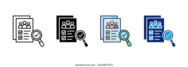 Evaluation Icon Set Multiple Style Collection