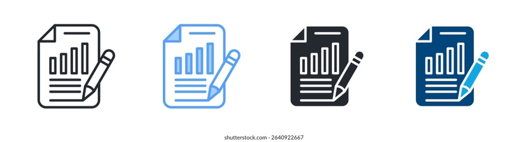 Evaluation Icon Set Multiple Style. Design In Outline, Blue, Glyph, Dualtone