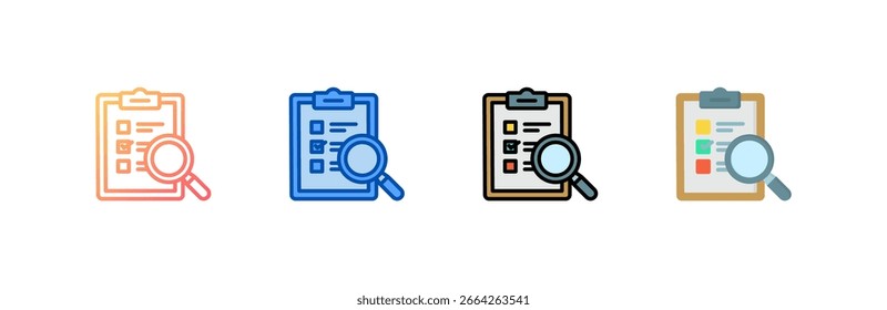 Ícone de avaliação definir coleção de vários estilos