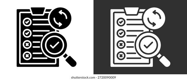 Conjunto De Íconos De Evaluación Colección De Vector Aislado En Blanco Y Negro