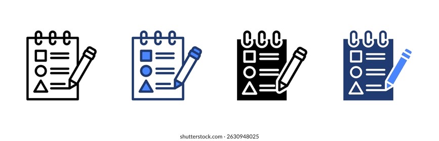 Evaluation icon sheet multiple style collection