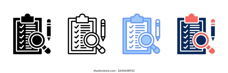 Evaluation icon sheet multiple style collection