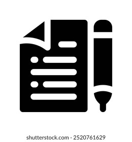 evaluation icon. vector glyph icon for your website, mobile, presentation, and logo design.