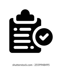 evaluation icon. vector glyph icon for your website, mobile, presentation, and logo design.