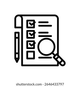 evaluation icon vector with line style