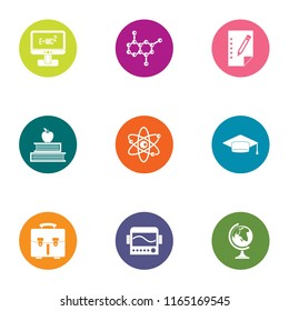 Evaluation icons set. Flat set of 9 evaluation vector icons for web isolated on white background
