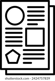 Evaluation key performance indicator icon with black outline style. evaluation, review, business, survey, quality, service, report. Vector Illustration