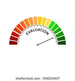 Evaluation level meter. Economic and social concept