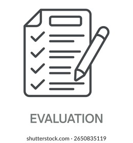 evaluation Line Icon, Outline Symbol Illustration, Editable Stroke perfect for logos and more