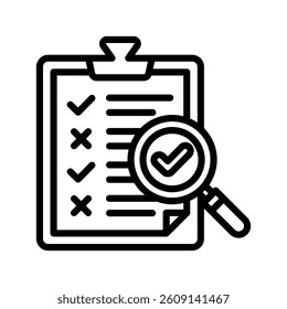Evaluation Line Vector Illustration On White Background.