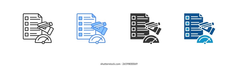 Métricas de evaluación Conjunto de iconos multiestilo colección