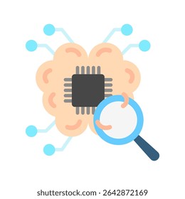 Evaluation mini illustration flat color icon, use for machine learning, education, technology industry, UI, UX kit, app and web development, digital or print.