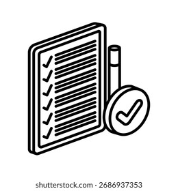 Auswertung Mini Illustration Isometrisches Symbol. Für moderne Konzeption, Print, UI, UX-Kit, Web- und App-Entwicklung. Vektor mit Bezug zu Markt, Geschäft, Finanzen