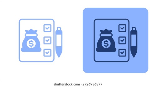 Evaluación MixedIlustración de color de dos tonos e icono de fondo contrastante