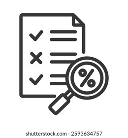 Evaluation Outline Icon Vector Illustration