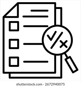 Esquema de evaluación Ilustración de icono único
