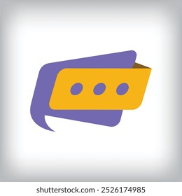 Fala de avaliação, design de comentário em forma única. Empresa, sucesso e design corporativo da empresa.