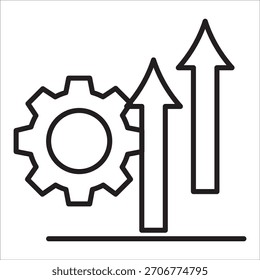 Vector de esquema de icono de stock de evaluación