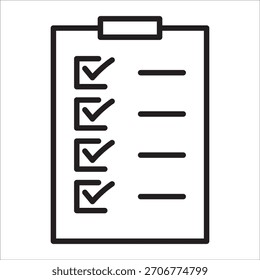 Vector de esquema de icono de stock de evaluación