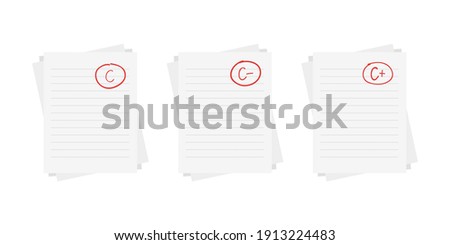 Evaluation system grades and letters exam result vector