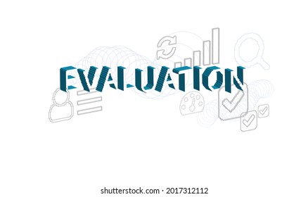 evaluation vector concept pixel style illustration isolated