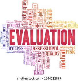 Evaluation Vector Illustration Word Cloud Isolated Stock Vector ...