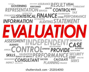 Evaluation Word Cloud Business Concept Stock Vector (Royalty Free ...