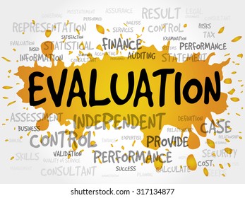 EVALUATION word cloud, business concept