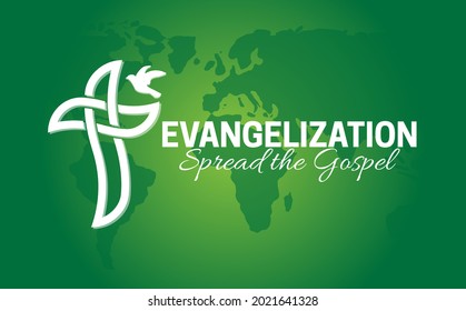 Evangelization  - Spread the Gospel Banner Illustration