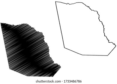 Evans County, Georgia (U.S. county, United States of America,USA, U.S., US) map vector illustration, scribble sketch Evans map