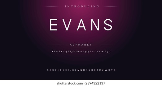 Evans Elegant Font Uppercase Lowercase and Number. Classic Lettering Minimal Fashion Designs. Typography modern serif fonts regular decorative vintage concept. vector illustration