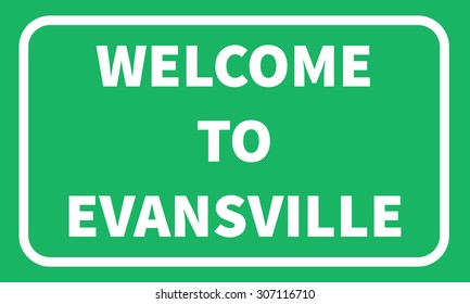 Evansville road sign background. Vector illustration EPS8