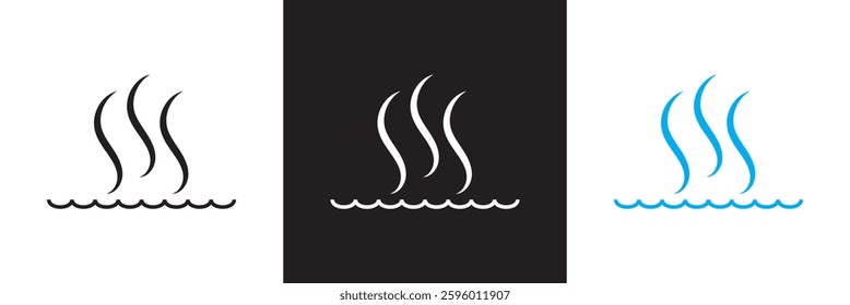 Evaporate icon. Vector illustration. isolated on white and black background. EPS 10