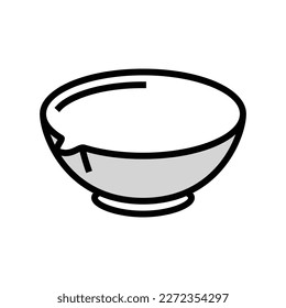 evaporating dish chemical glassware lab color icon vector. evaporating dish chemical glassware lab sign. isolated symbol illustration