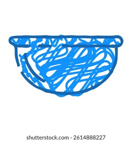evaporating dish chemical glassware lab doodle icon sketch vector. evaporating dish chemical glassware lab sign. isolated symbol illustration