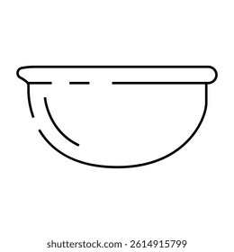 evaporating dish chemical glassware lab line icon vector. evaporating dish chemical glassware lab sign. isolated contour symbol black illustration