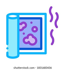 evaporation from carpet cleaning icon vector. evaporation from carpet cleaning sign. color symbol illustration