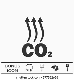Evaporation icon flat. Black pictogram on white background. Vector illustration symbol and bonus button
